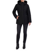Image of Cole Haan Hooded Twill Coat with Removable Faux Fur Trim - Black *Take an EXTRA 25% Off*