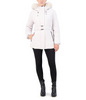 Image of Cole Haan Hooded Twill Coat with Removable Faux Fur Trim - Cream