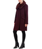 Image of Cole Haan Faux Fur Collar Wool Blend Coat - Bordeaux *Take an EXTRA 25% Off*