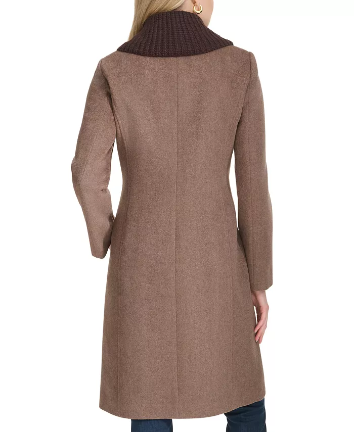 Cole haan wool blend mock neck zip coat shop