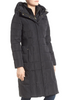 Image of Cole Haan Hooded Down Puffer Coat - Black