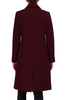 Image of Cole Haan Signature Asymmetric Wool Blend Walker Coat - Dark Red