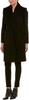 Image of Cole Haan Wide Collar Belted Wool Blend Wrap Coat - Black *Take an EXTRA 25% Off*