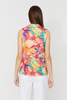 Image of Compli K Tropical Print Sporty Sleeveless Polo Top - Multicolor