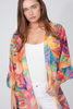 Image of Compli K Tropical Print Kimono Coverup - Multicolor