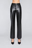 Image of Compli K Wide Leg Vegan Leather Pull-On Pant - Black