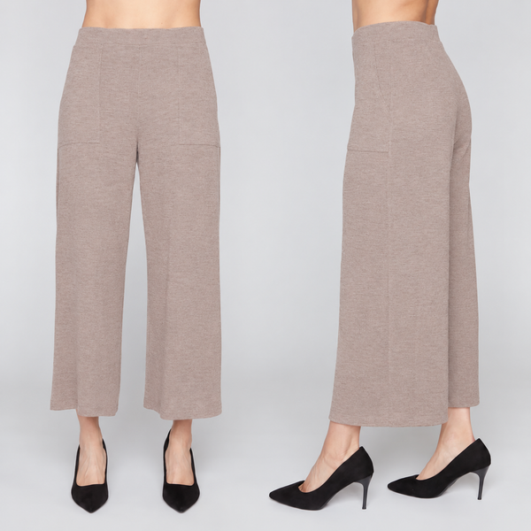 Compli K Knit Pull-On Crop Pant - Oatmeal