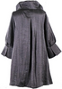 Image of Damee Portrait Collar Shimmer Swing Jacket - Gray