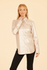 Image of Dolce Cabo Vegan Leather Shirt Jacket - Pale Gold