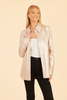 Image of Dolce Cabo Vegan Leather Shirt Jacket - Pale Gold