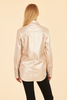 Image of Dolce Cabo Vegan Leather Shirt Jacket - Pale Gold