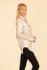 Image of Dolce Cabo Vegan Leather Shirt Jacket - Pale Gold