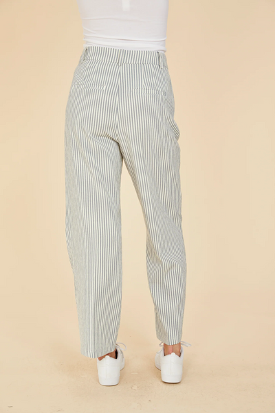 Dolce Cabo Striped Seersucker Pant - Blue/White