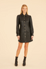 Image of Dolce Cabo Quilted Vegan Leather Tunic Dress - Black