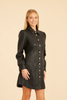 Image of Dolce Cabo Quilted Vegan Leather Tunic Dress - Black