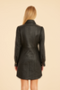 Image of Dolce Cabo Quilted Vegan Leather Tunic Dress - Black