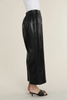 Image of Dolce Cabo Vegan Leather Wide Leg Crop Pant - Black