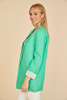 Image of Dolce Cabo Open Front Linen Blazer - Green