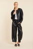 Image of Dolce Cabo Faux Leather Barrel Pant - Black