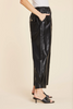 Image of Dolce Cabo Faux Leather Barrel Pant - Black