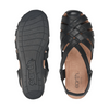 Image of Earth Shoes Berri Woven Leather Slip On Sandal - Black