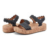 Image of Earth Shoes Slata Ankle Strap Wedge Sandals - Navy
