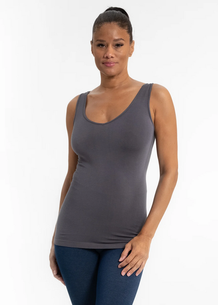 Elietian Reversible Tank Regular Fit - Charcoal