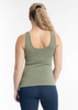 Image of Elietian Reversible Ribbed Tank Curvy Fit - Sage Green