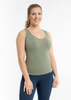 Image of Elietian Reversible Ribbed Tank Curvy Fit - Sage Green