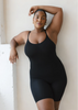 Image of Elietian Mid-Thigh Sculpting Shapewear Curvy Fit - Black