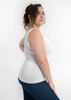 Image of Elietian Reversible Tank Curvy Fit - White