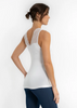 Image of Elietian Reversible Inset Lace Top Regular Fit - White