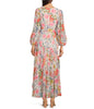 Image of Eliza J Floral Chiffon Balloon Sleeve Faux Wrap Maxi Dress - Blush/Multicolor