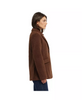 Image of Ellen Tracy Pressed Boucle Tailored Blazer Coat - Brown