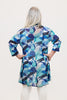 Image of Steven Guy Open Front Abstract Print Cardigan - Blue/Navy/Multicolor