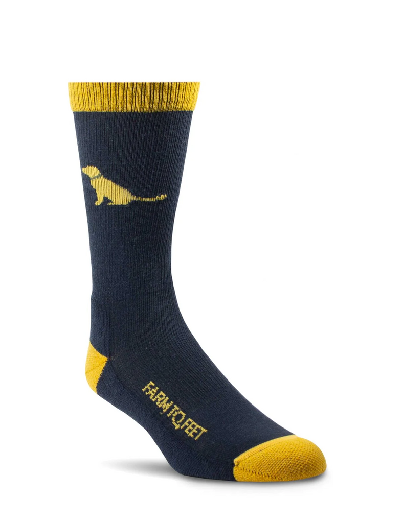 Farm to Feet Sunderland Crew Length Sock - Yellow/Black