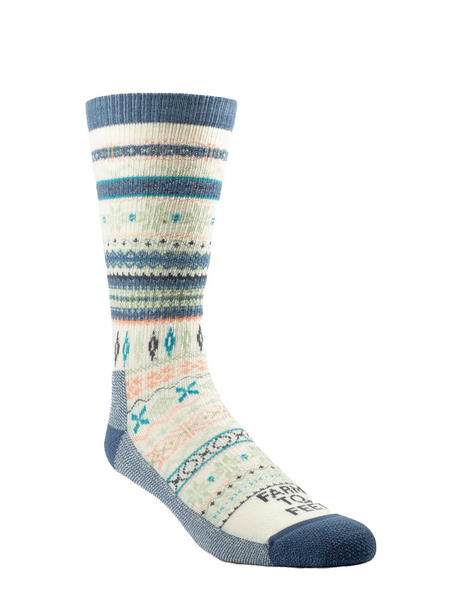 Farm to Feet Hamilton Crew Length Sock - Natural/Multicolor