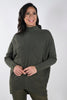 Image of Frank Lyman Mock Neck Cocoon Top - Khaki