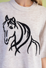 Image of GiGiO Equestrian Graphic Knit Sweater - Oatmeal