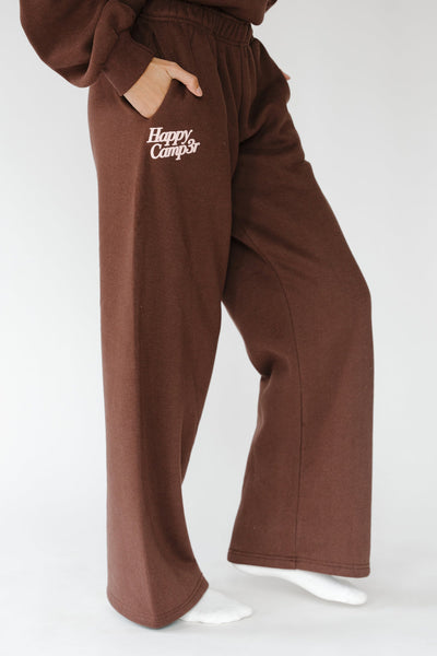 Happy Camp3r Puff Series Wide Leg Sweatpant - Espresso