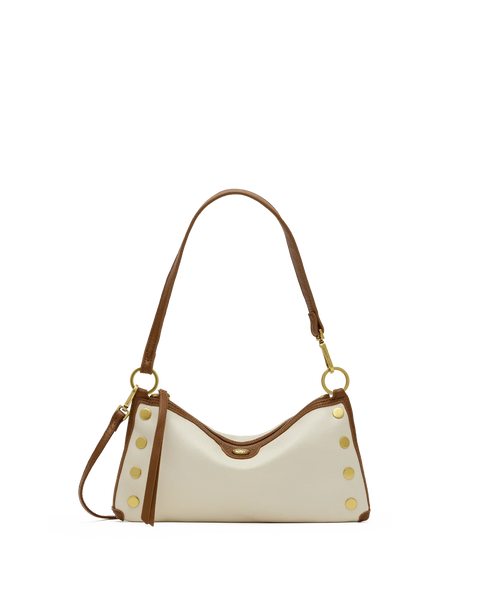 Hammitt Kyle Small Shoulder Bag - Cream/Mahogany/Antique Gold