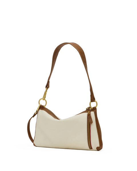 Hammitt Kyle Small Shoulder Bag - Cream/Mahogany/Antique Gold