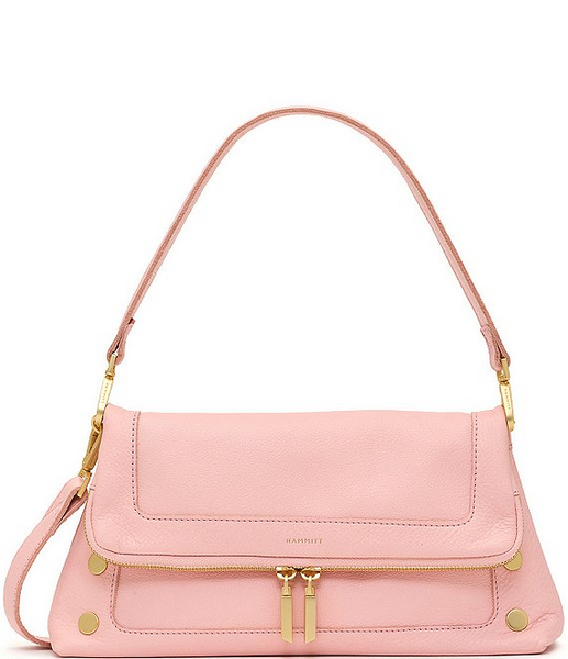 Hammit Beverly Medium Shoulder Bag - Flamingo Pink/Brushed Gold