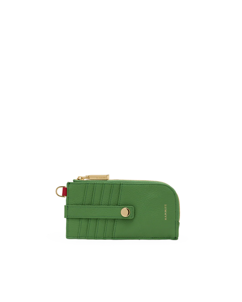 Hammitt 210 East Leather Wallet - Dill Green/Gold