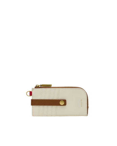 Hammitt 210 East Leather Wallet - Cream/Mahogany/Antique Gold