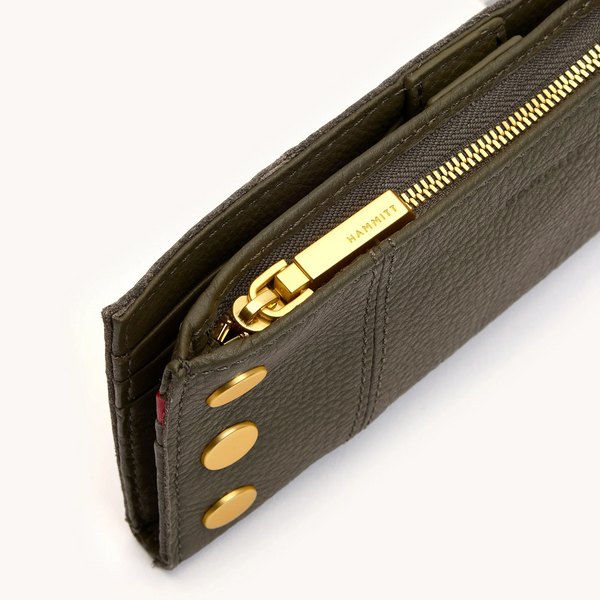 Hammitt 110 North Wallet - Olive Pebble/Brushed Gold