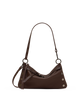 Image of Hammitt Kyle Small Shoulder Bag - Belted Espresso/Gunmetal