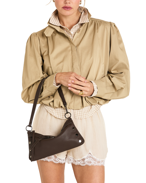 Hammitt Kyle Small Shoulder Bag - Belted Espresso/Gunmetal