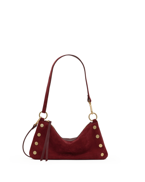 Hammitt Kyle Small Shoulder Bag - Cherrywood Suede/Brushed Gold