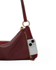 Image of Hammitt Kyle Small Shoulder Bag - Cherrywood Suede/Brushed Gold